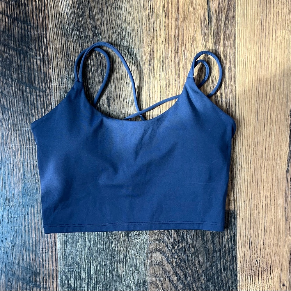 YoungLA Navy Blue Strappy Sports Bra